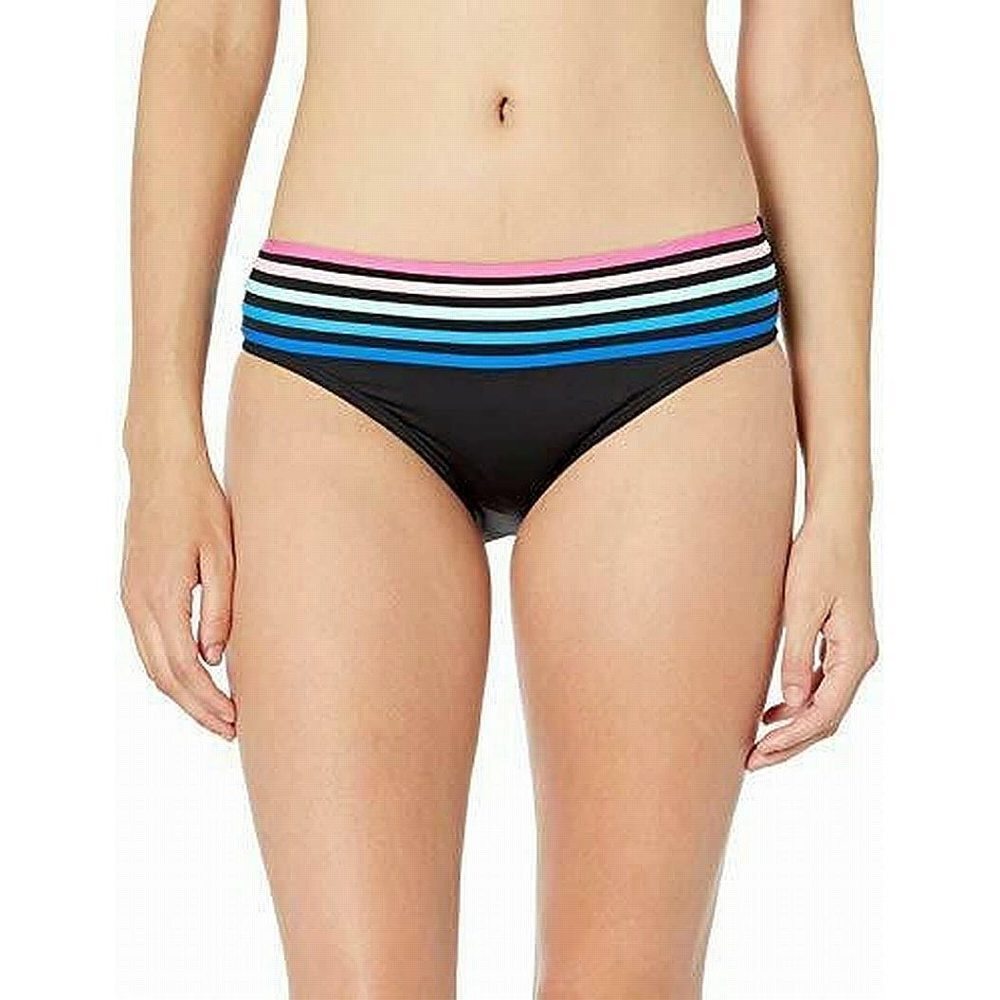 La Blanca Women's Hipster Bikini Swimsuit Bottom Swimwear, Black//Spectrum, 10